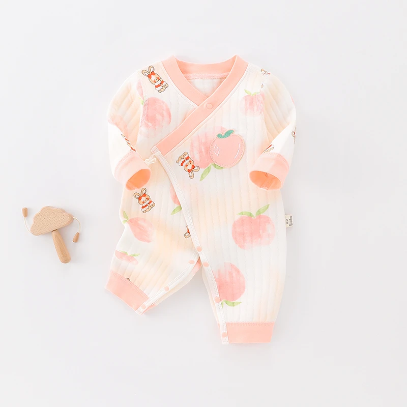 （新生儿）胡萝卜兔宝 和尚服幼儿纯棉宝宝保暖汉服连体衣秋冬秋季