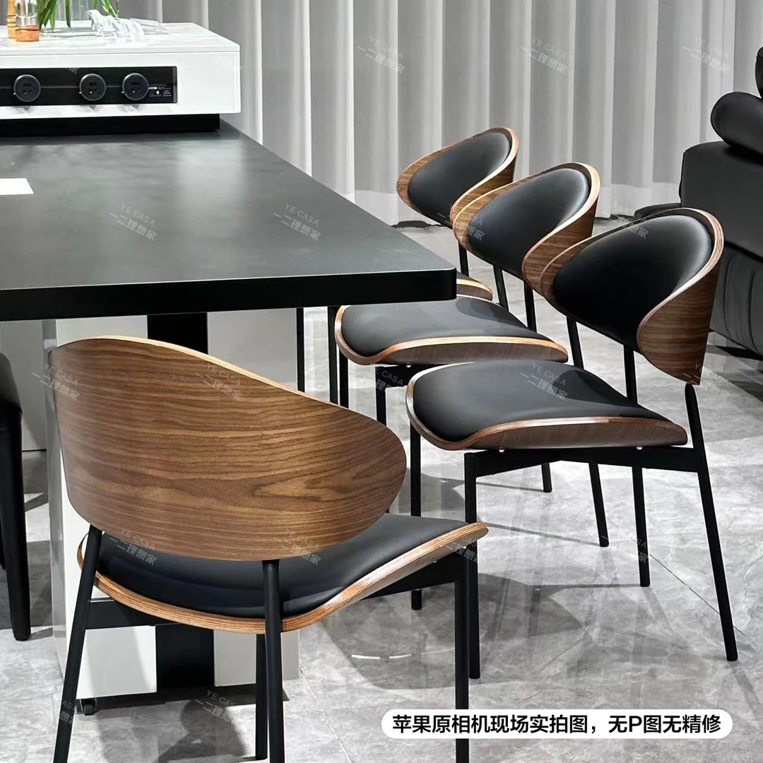 【伊姆斯餐椅·一二力荐】书椅餐厅家用简约极简意式复古皮艺沙发