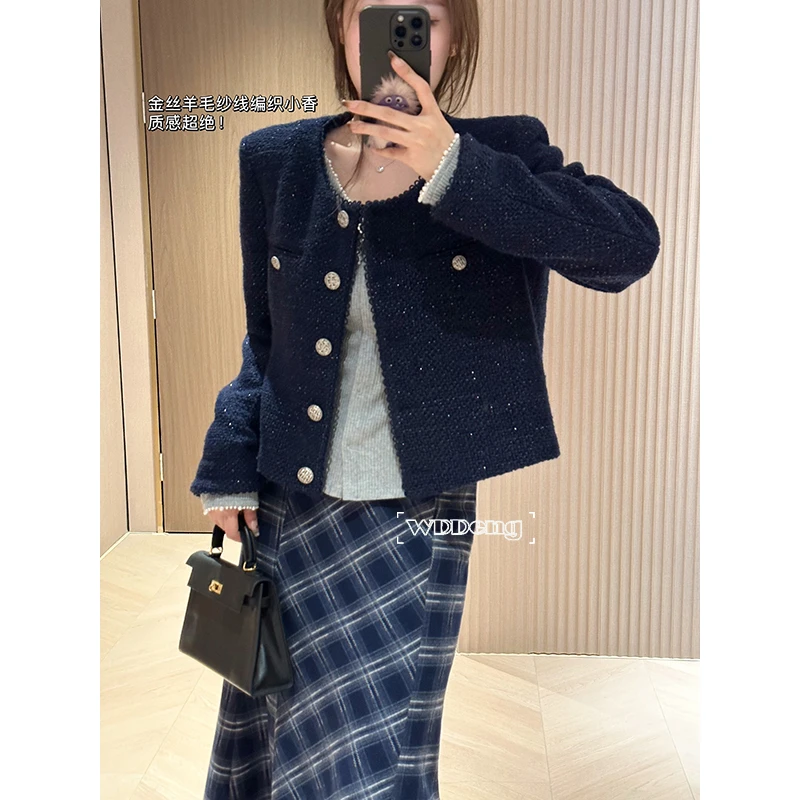 【清仓现货】王等等【摘星】秋冬金丝百搭重工小香风外套U224T15495