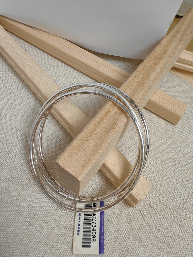 足银手镯 足银固口多圈手镯素圈三生三世圈圈环环相扣精致