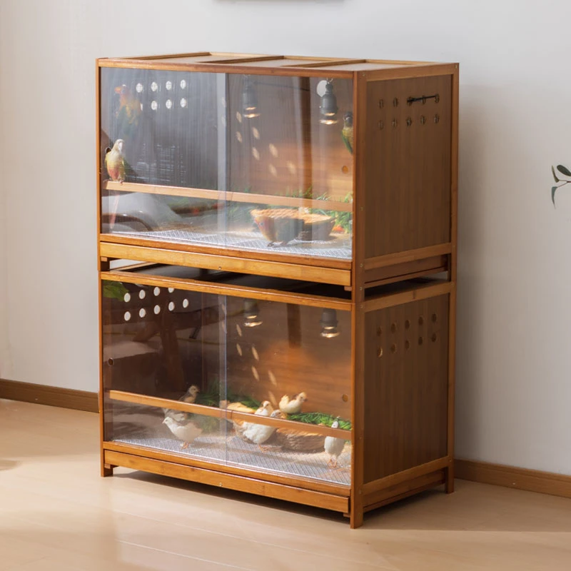 带抽屉芦丁鸡箱饲养大号育雏箱生态鹦鹉鸟笼保温暖蜜袋鼯箱爬宠箱