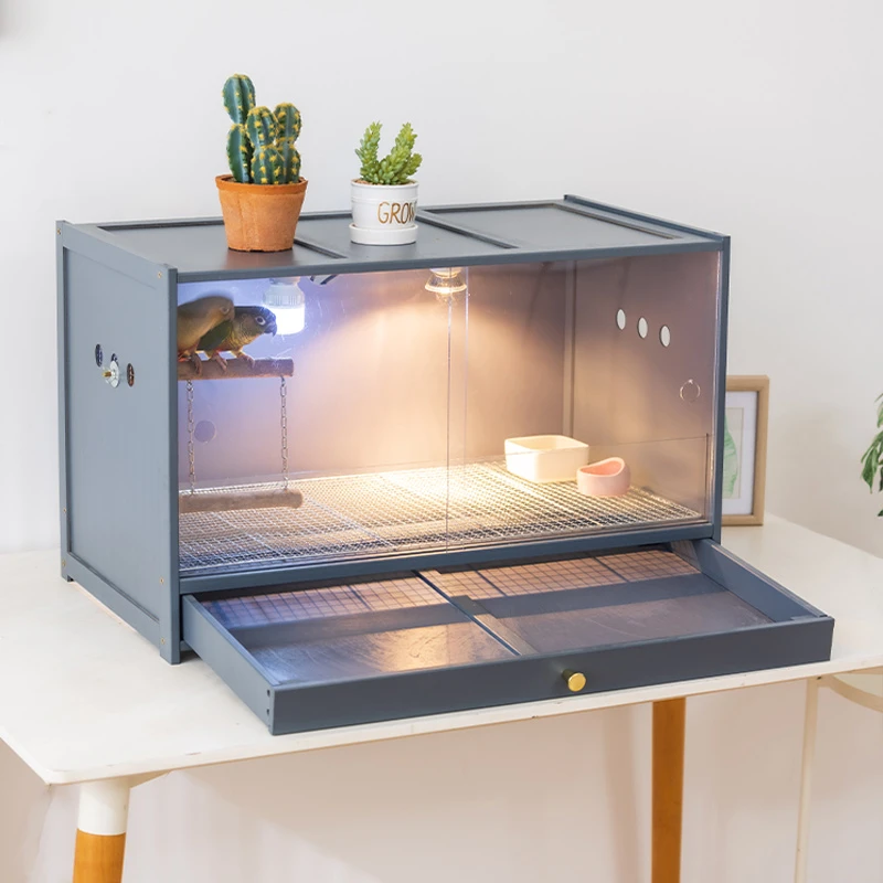 鹦鹉抽屉式饲养箱幼鸟保温雏鸟恒温箱玄风虎皮牡丹大号别墅保温箱