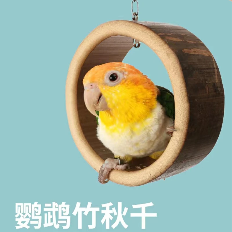 鹦鹉玩具秋千虎皮鸟笼专用吊环笼内配件玄凤牡丹鹦鹉用品秋千内饰