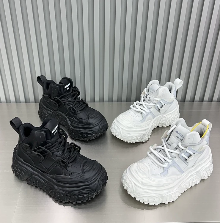 欧货松糕厚底老爹鞋女2024秋新款ins潮高帮增高轻便休闲运动鞋