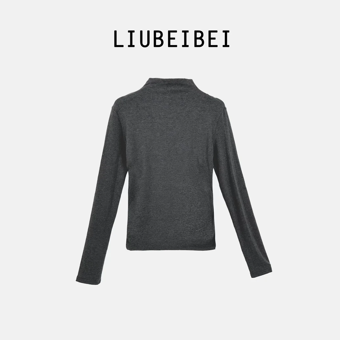 LIUBEIBEI秋季新款百搭遮肉显瘦打底衫8369