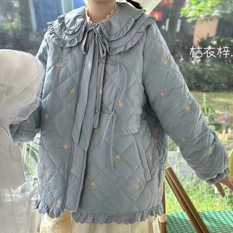 木木家 双层娃娃领棉服9361 特价no退换