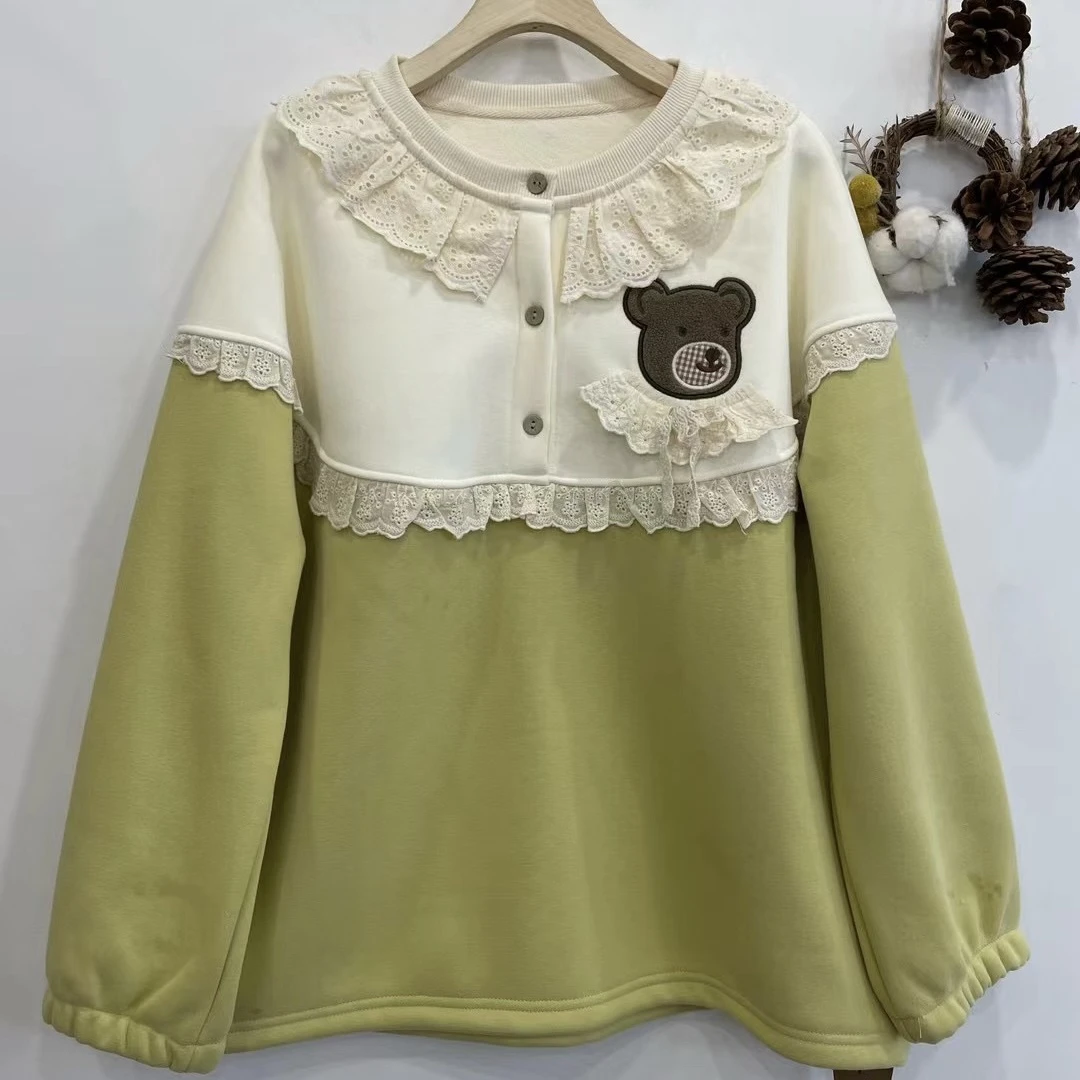 木木家 加绒小熊卫衣147