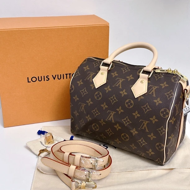 99新 LouisVuitton/路易威登 speedy25手提肩带款/全原/芯片款