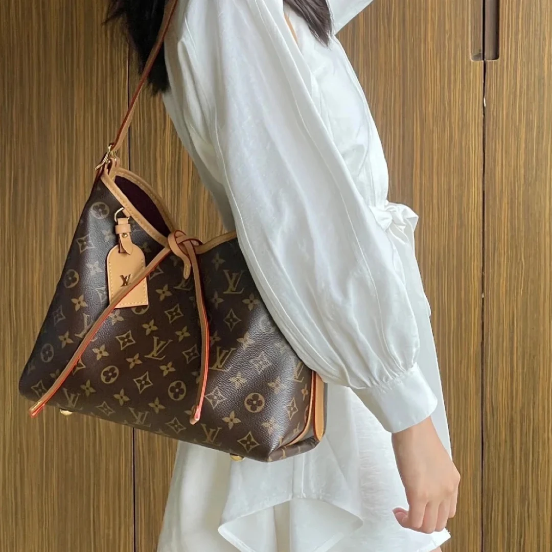 95新 LouisVuitton/路易威登 梵·小号carryall芯片款斜挎包全原