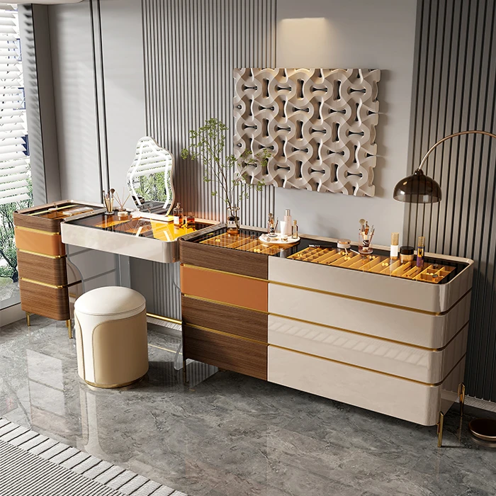 意式轻奢卧室斗柜现代简约床尾柜客厅五斗柜烤漆首饰柜收纳储物柜