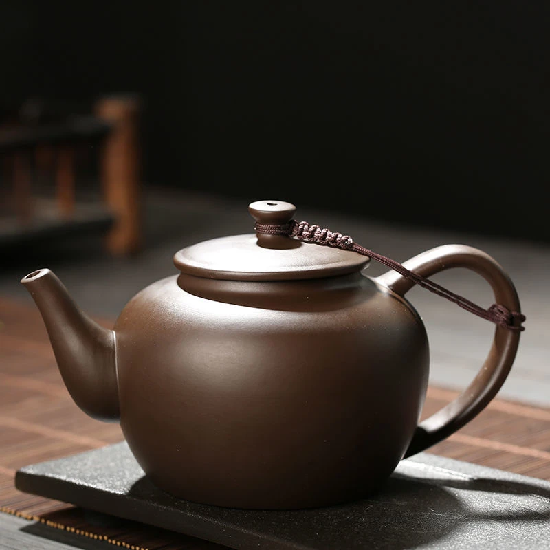 江氏大容量紫砂壶紫泥泡茶壶球孔过滤富贵福功夫茶具家用中式