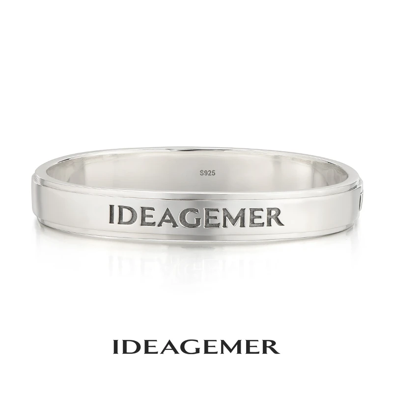ideagemer 925银手镯 手镯男士个性ins潮原创设计小众轻奢高级感
