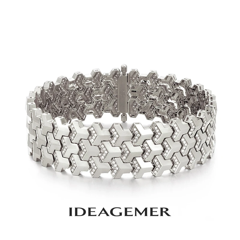 ideagemer 925银手链 山文甲手链男女生高级感轻奢简约个性