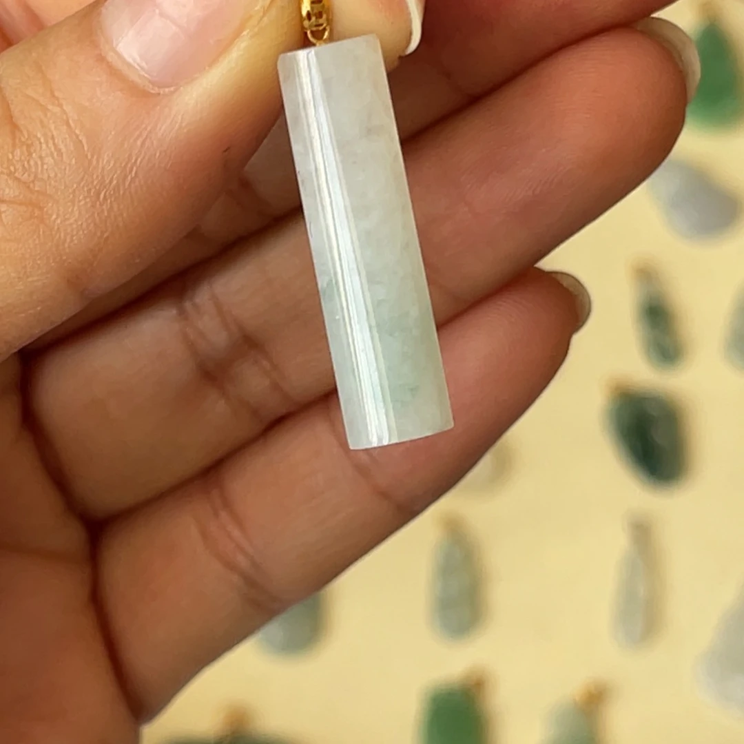 翡翠颈饰18K金镶嵌福利