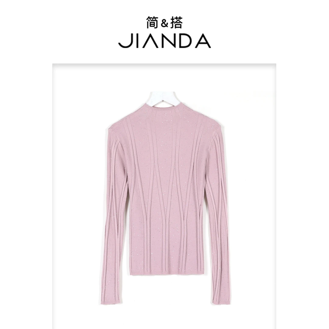 千屿Sheila红人上新 半高领满天星星空长袖毛衣女秋冬款1106-7385