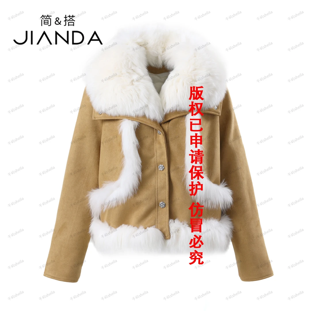 简&搭【千屿Sheila】冬季“小狐狸”鹅绒皮草234-YRF/1128-33001