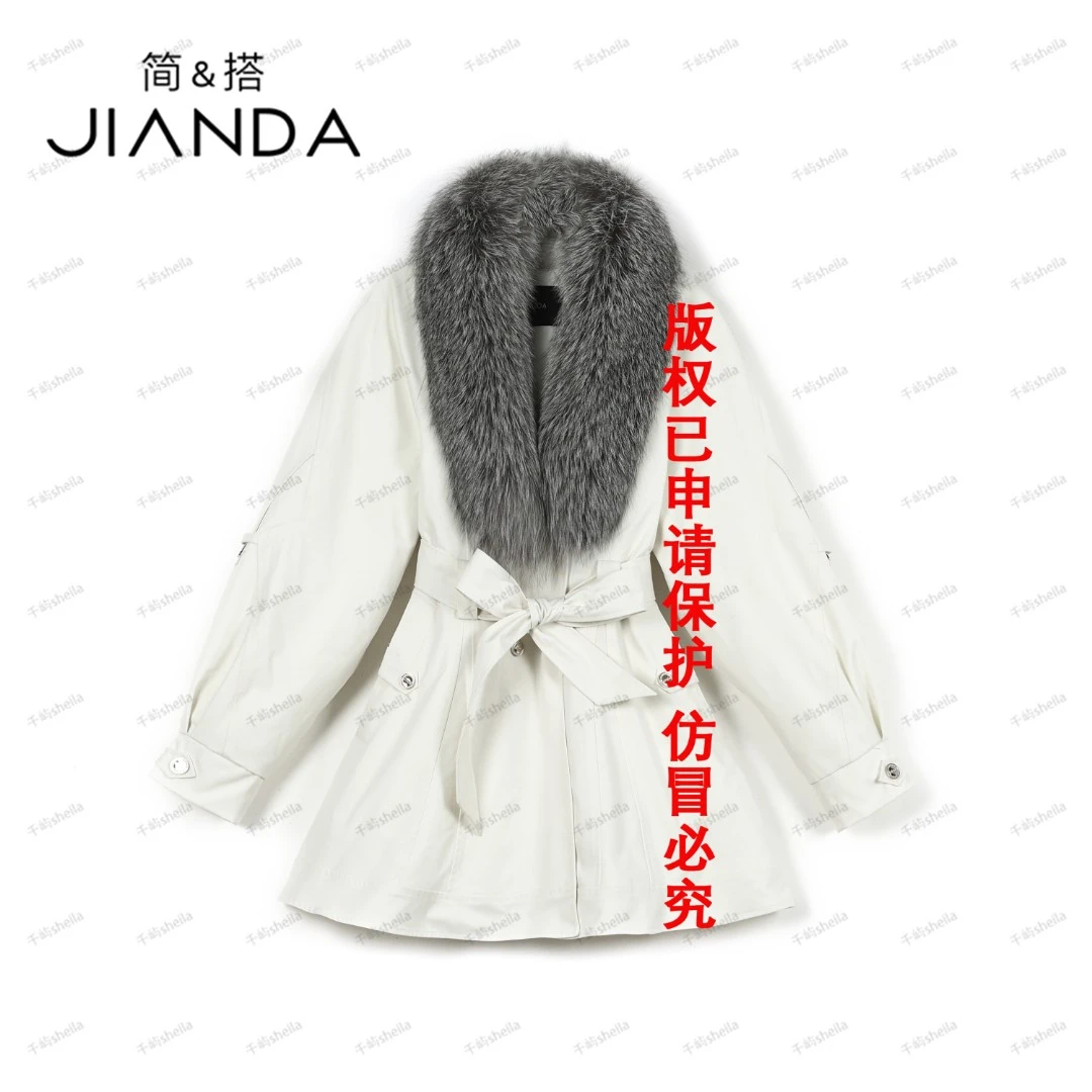 千屿Sheila冬季大毛领女装爆款“雪狐”品质皮草外套女 1229-510229