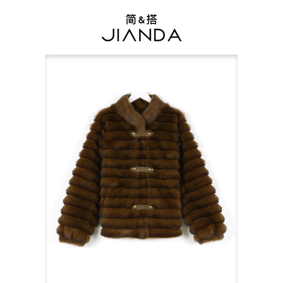 千屿Sheila轻奢气质女装渐层毛绒“龙猫”富婆外套女秋冬款1108-795