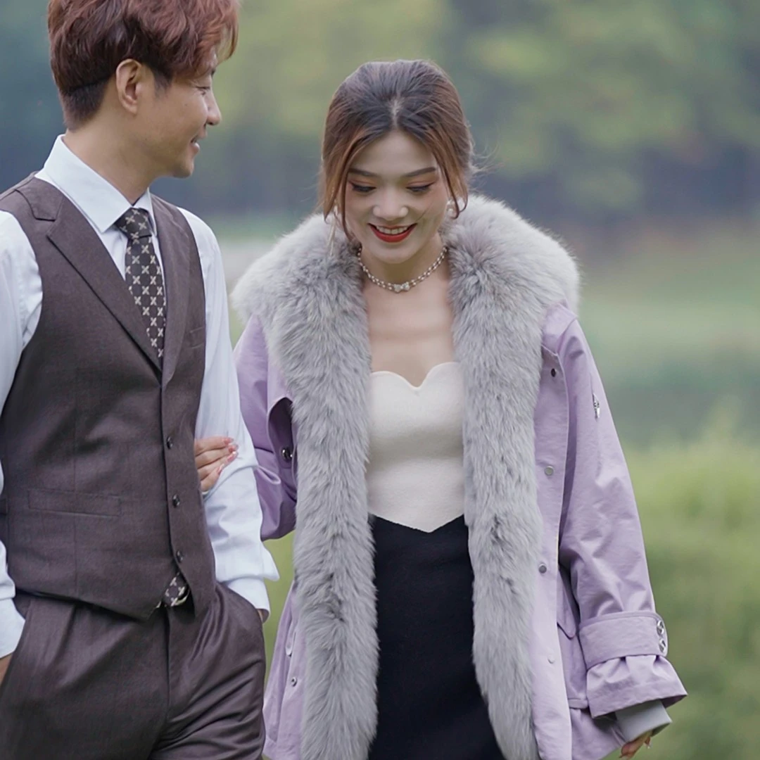 千屿Sheila冬季气质派克服爆款“蝴蝶梦”皮草PC/1018-510223