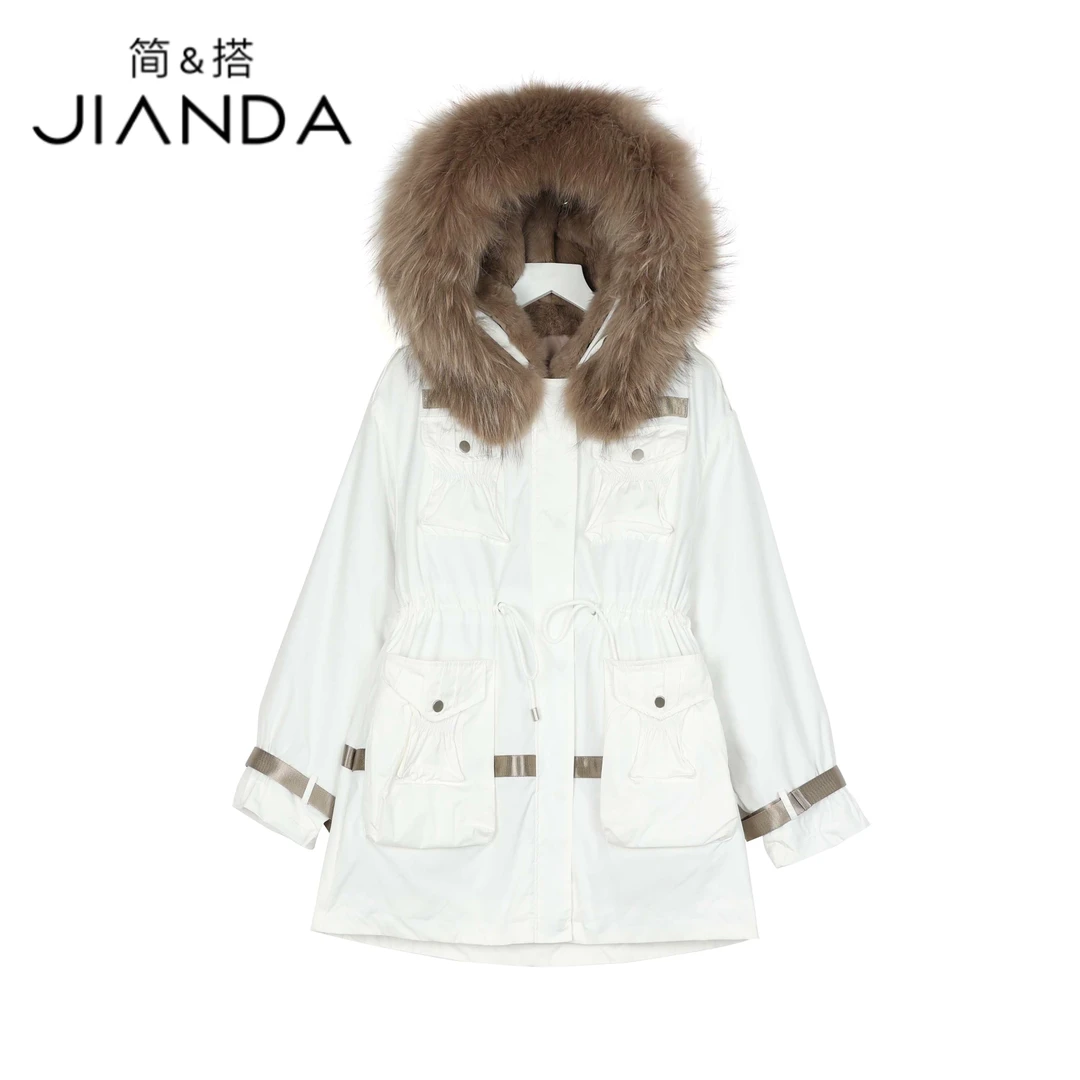 千屿Sheila热力感穿搭原创注重品质 抽绳皮草女224-PC/0530-22526