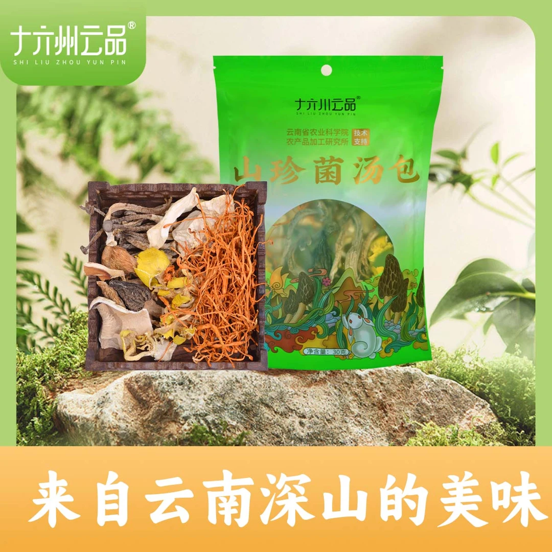 十六州云品山珍菌汤包六种菌菇真材实料品质菌包云南特产N