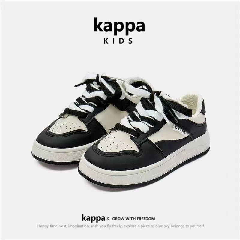 Kappa kids秋季新款童鞋小白鞋中大童学生休闲百搭轻便运动板鞋