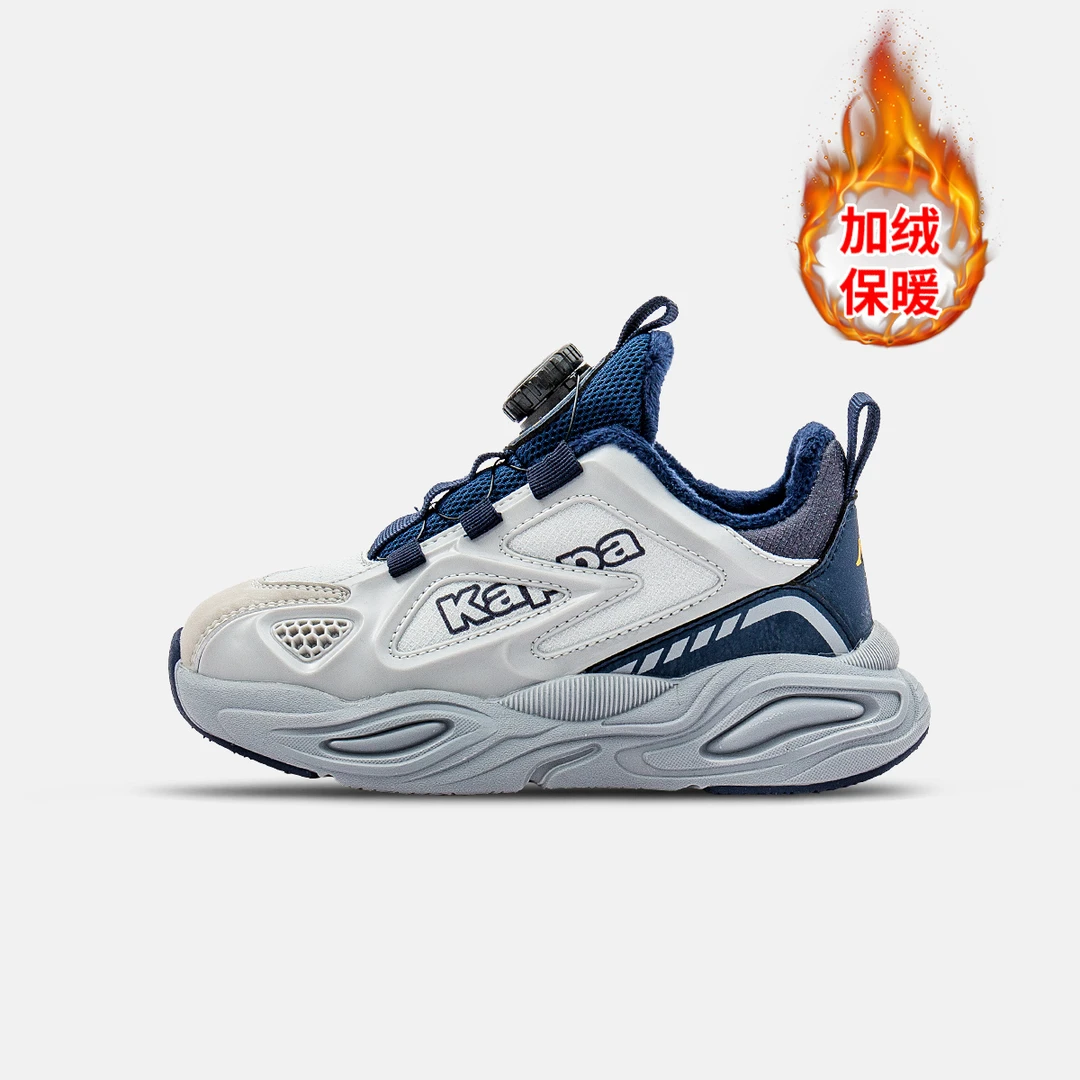 2023秋冬季男女童加绒保暖加厚鞋子防滑软底中大童kazd233114-1