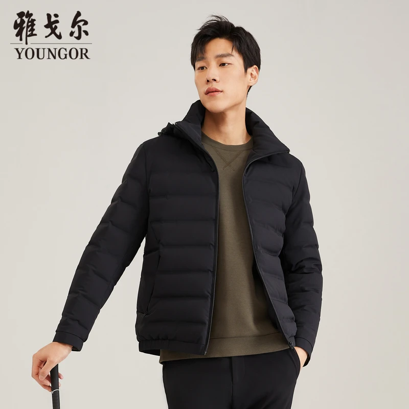 【400D防风防泼水秋冬加厚】雅戈尔男士秋冬保暖短款冬季修身外套