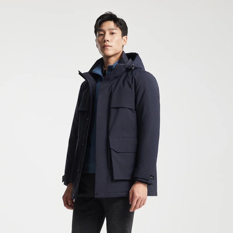 【极寒-90鹅绒】雅戈尔冬季可脱卸帽新款都市休闲商务羽绒服439896