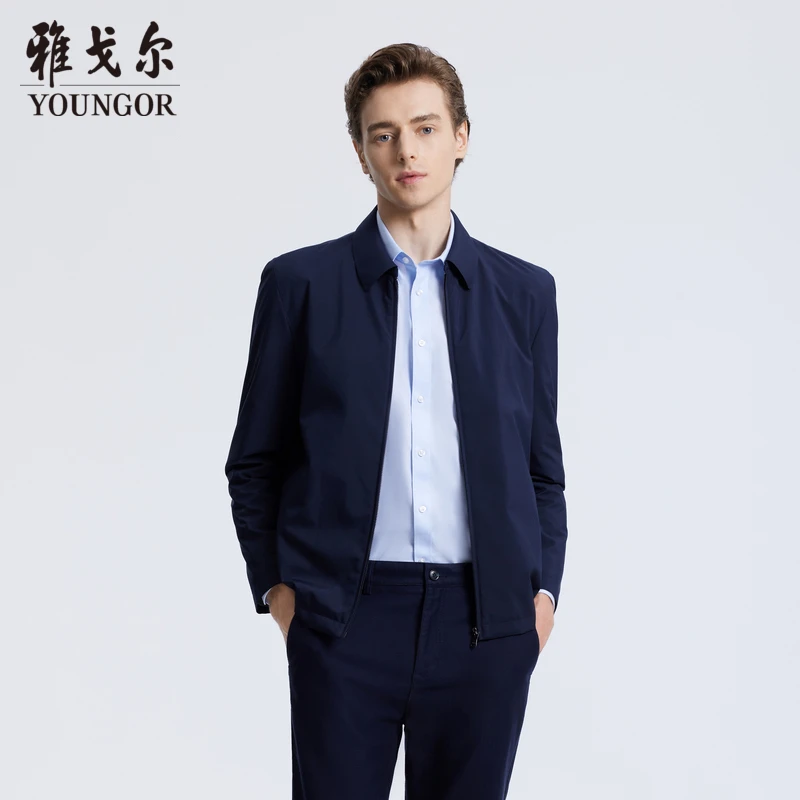 【可拆卸90鹅绒内胆】雅戈尔男装秋冬保暖夹克外套休闲羽绒服429864