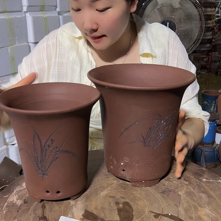 红陶20CM(含)-50CM(不含)兰花盆2