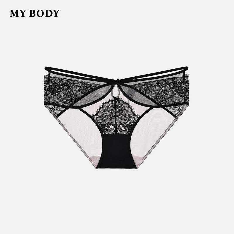 性感睫毛蕾丝三角裤