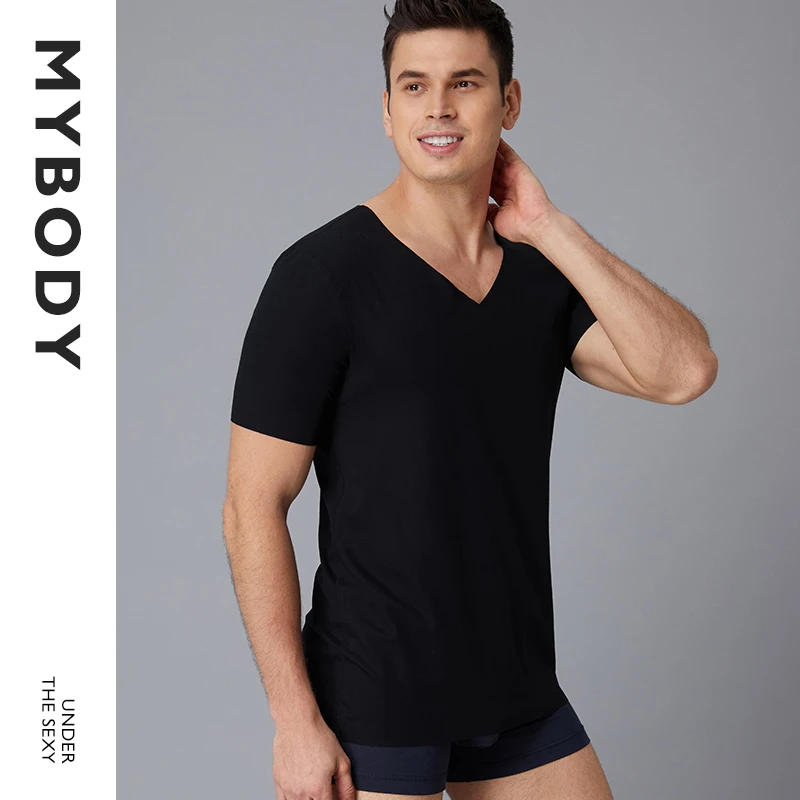 【商场同款】MYBODY睡衣男士打底衫棉质短袖薄款装男士休闲家居服