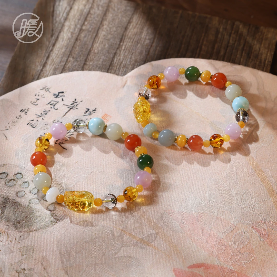 单圈多宝手串配貔貅配饰手链E2389多样性发颜色微差多样性发发一