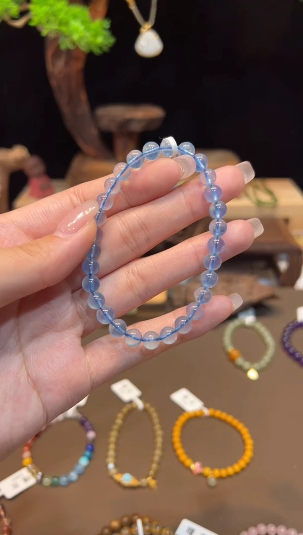 【闪购商品】海蓝宝石手链未镶嵌手饰@@5641