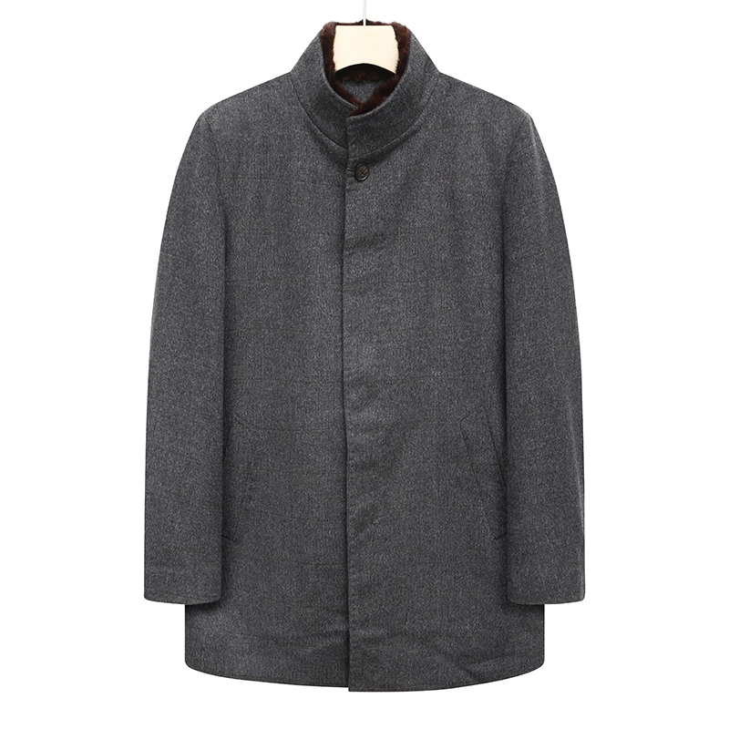 CA315 机场货 卡秋冬男毛呢大衣 单排扣保暖外套