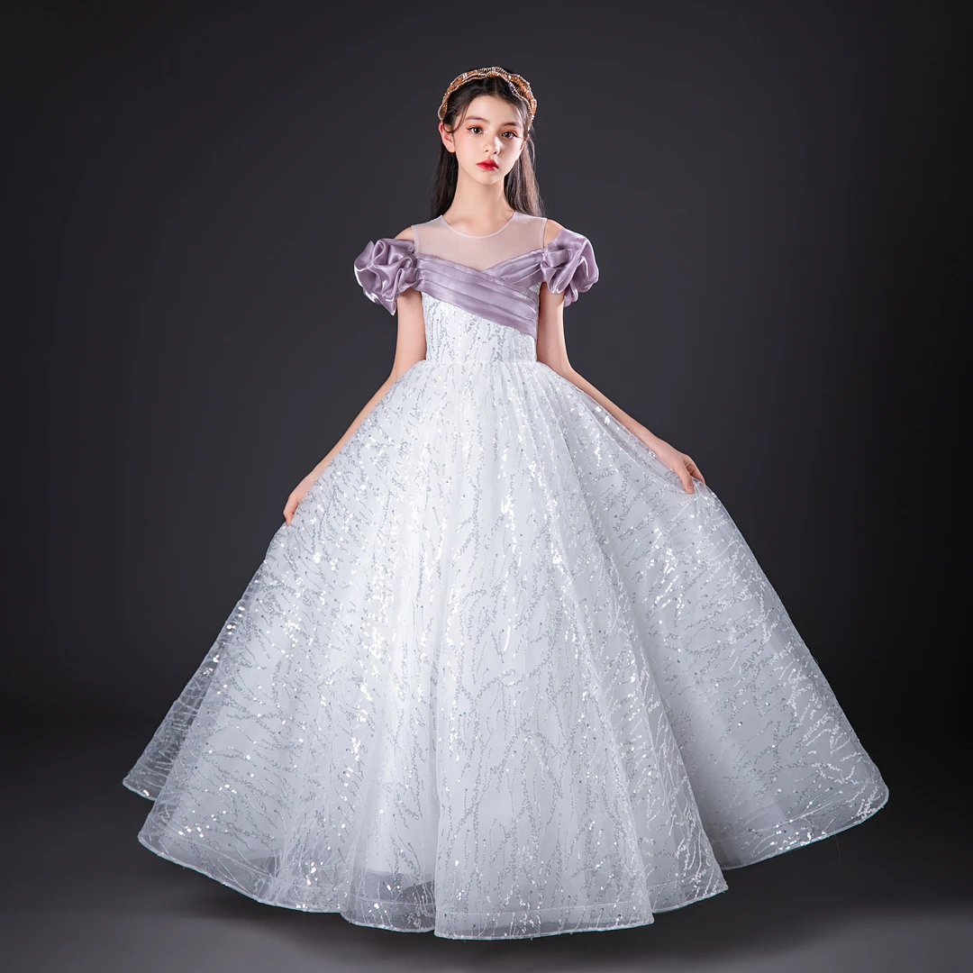 女童礼服轻奢小众高端洋气儿童公主裙小主持人钢琴表演走秀演出服