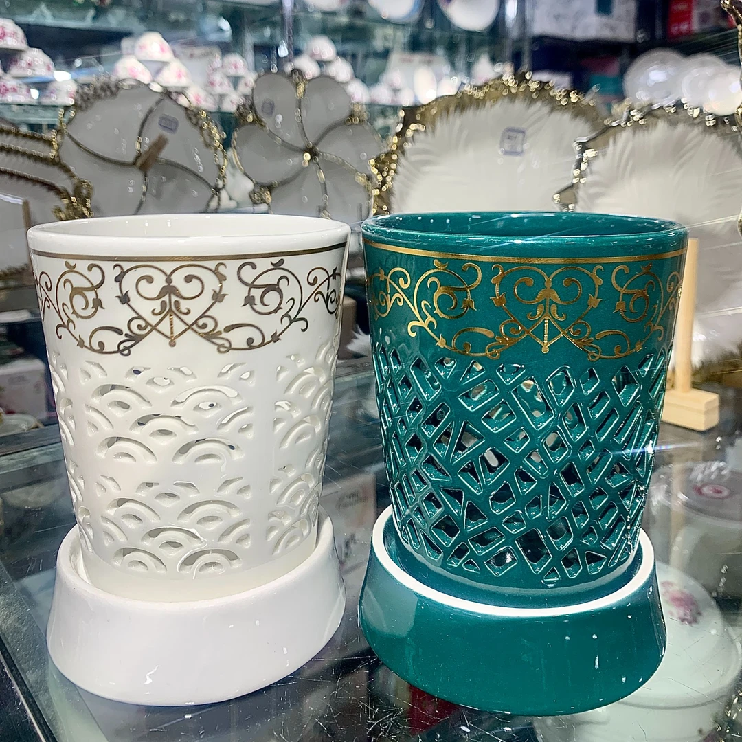 新疆民族特色家用金边镂空陶瓷筷筒手工轻奢筷筒少数民族欧式描金