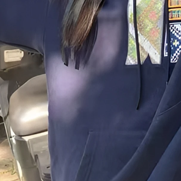 N复古民族编织感贴布连帽卫衣