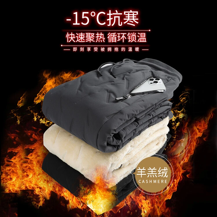 保暖抗寒 冬装新款男士加绒棉裤超厚实长裤防风防水运动休闲长裤