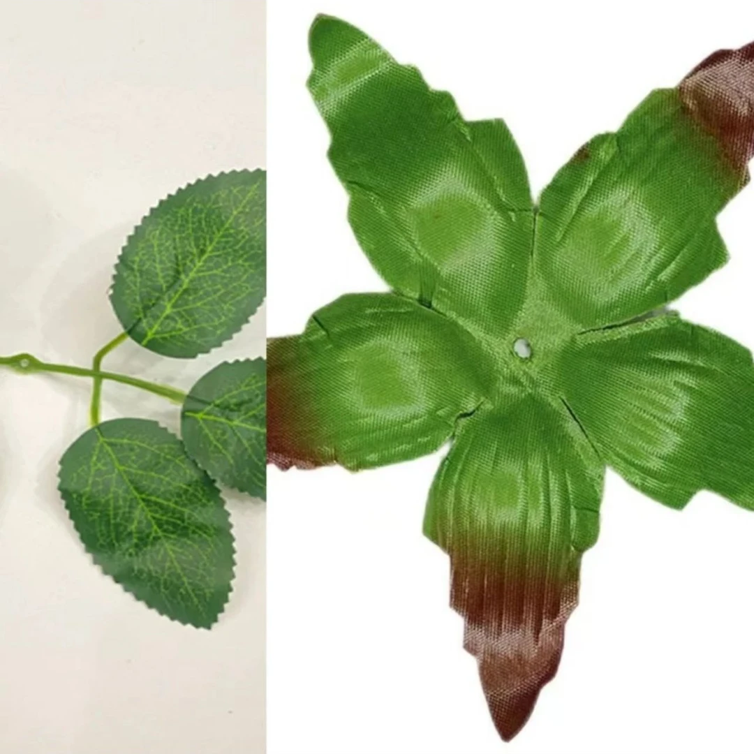 丝带缎带玫瑰花专用花托手工 diy制作材料仿真花叶布花托