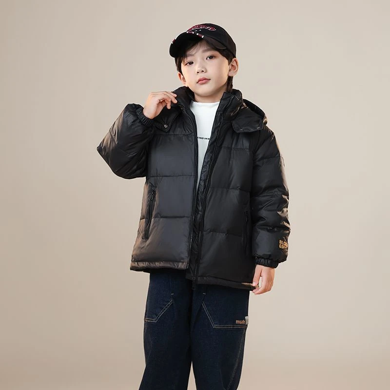 2024年新款儿童棉服韩版修身中大童连帽秋冬季儿童洋气外套保暖