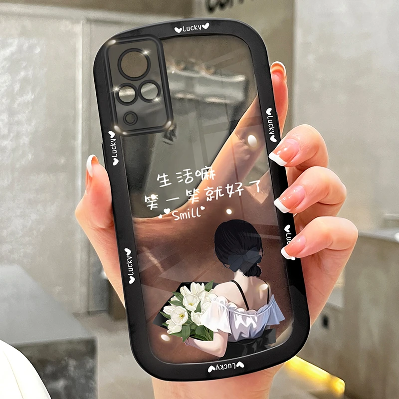 适用vivos9手机壳笑笑就好透明硅胶全包防摔保护软壳简约可爱女款