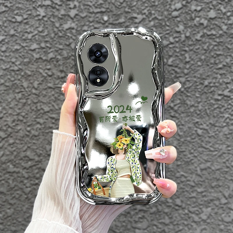 适用oppoA1pro手机壳电镀硅胶2024有所爱全包防摔保护女款高级银