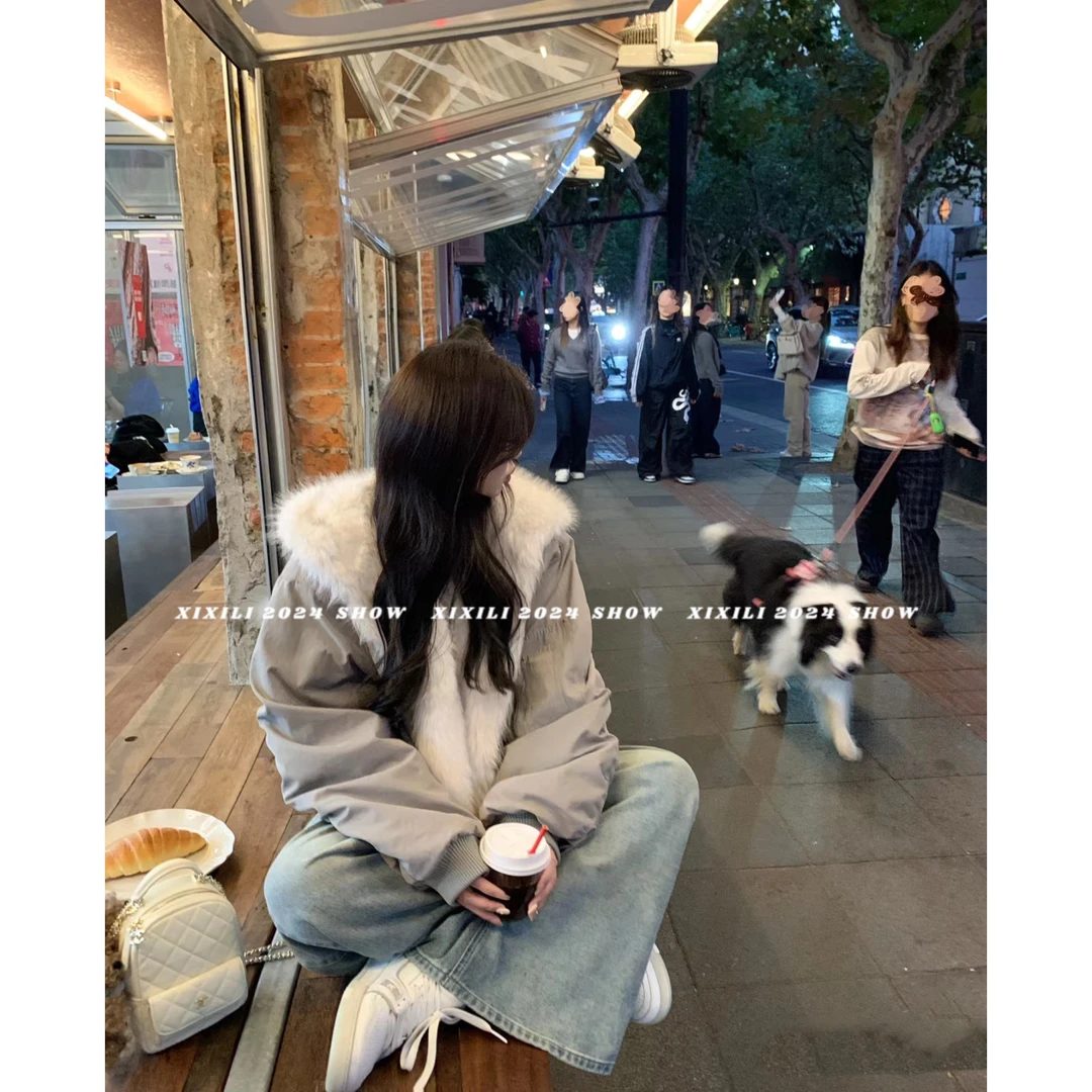 1XIXILI“双面甜心”加厚双面穿东北零下10可穿的毛毛外套！