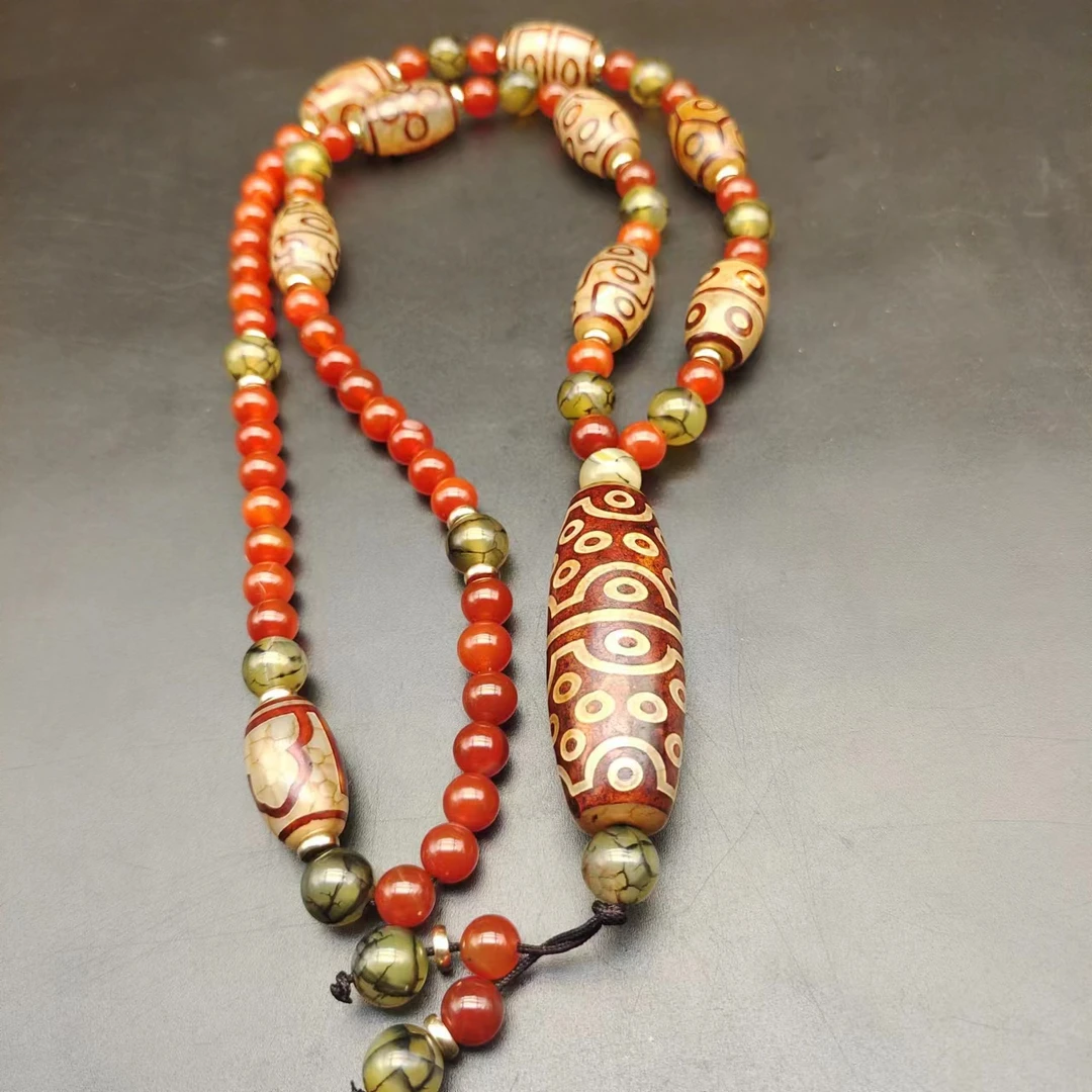 三十六眼藏珠搭配一到九眼藏珠项链民族风复古