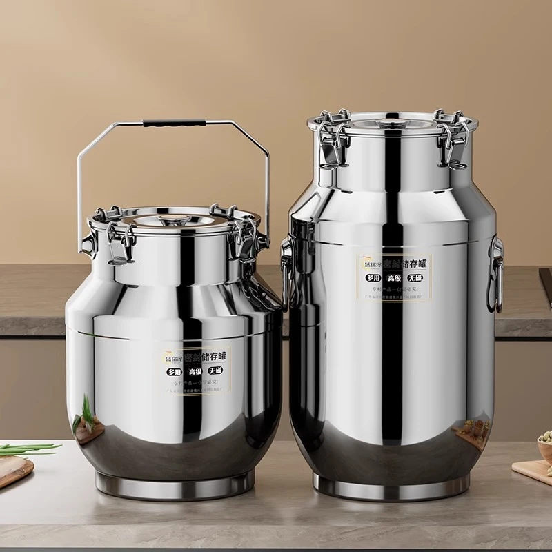 密封米桶不锈钢家用防潮防虫装米缸储粮罐面粉大米存储收纳容器C