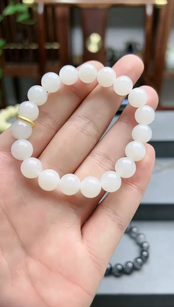 【闪购商品】和田玉手串未镶嵌白玉手串*1 TF