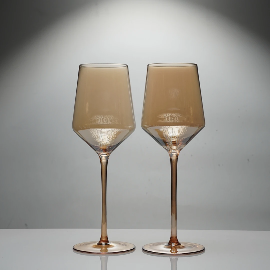 山河·丨桔礼盒系列酒杯丨电镀色红酒杯丨A级无铅水晶玻璃