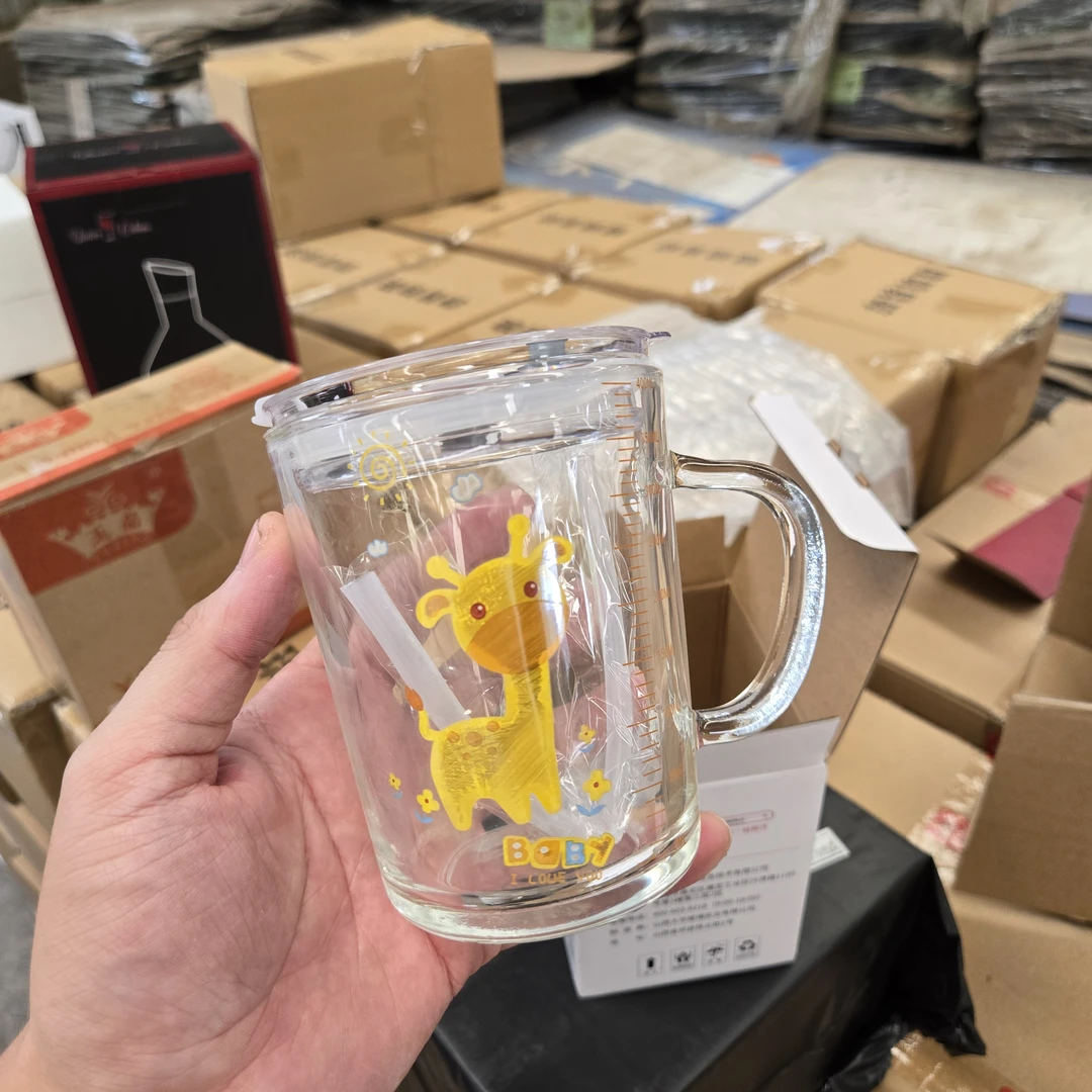 家用无铅水晶玻璃吸管杯